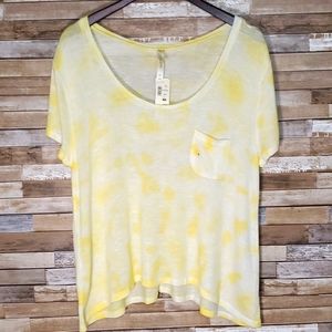 Yellow Tie Dye Oversized Shirt